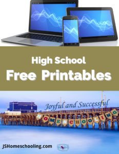 Free Homeschooling High School Printables