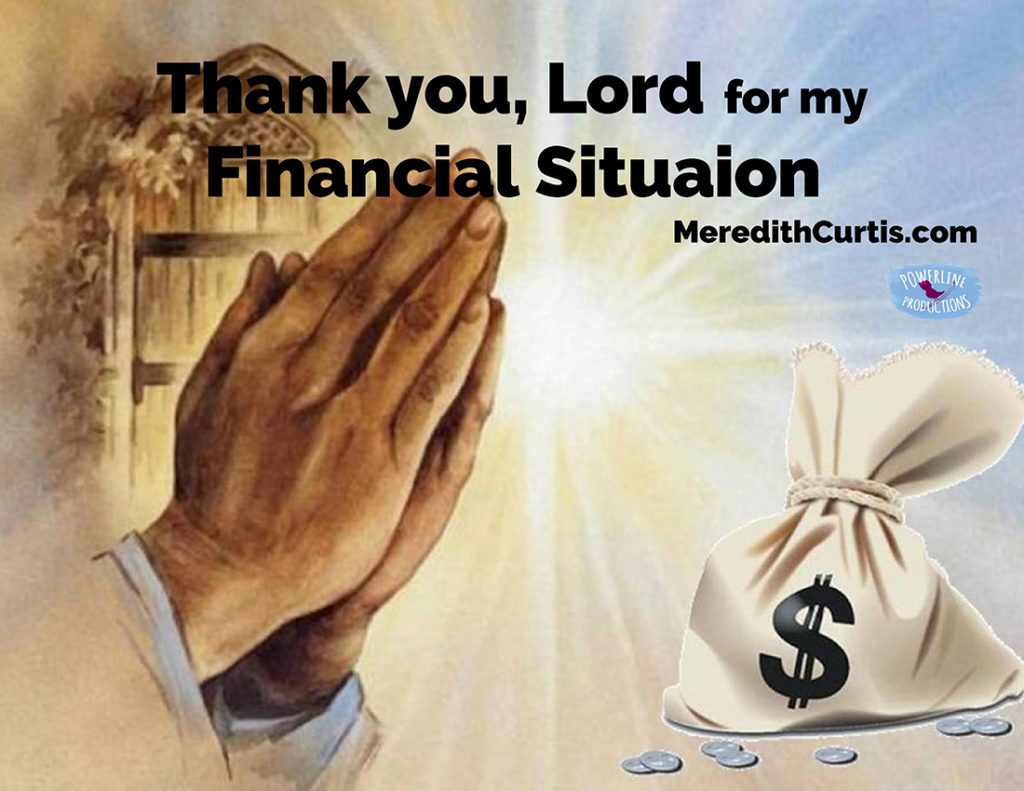 Thank you Lord for My Financial Situation