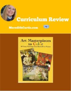 Homeschool Curriculum Review of Art Masterpieces to Color