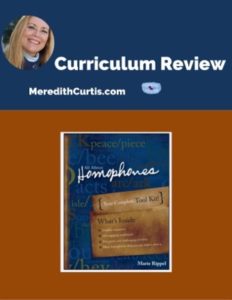 Homeschool Curriculum Review of All About Homophones